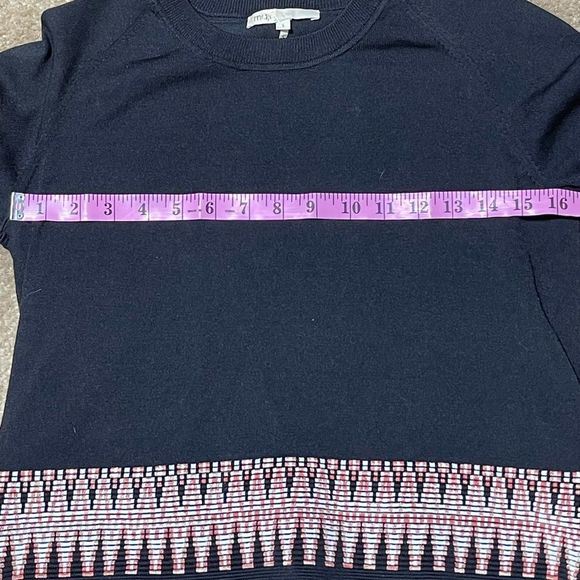 Maje Black Zig Zag Trim Sweater S/M - Picture 4 of 16